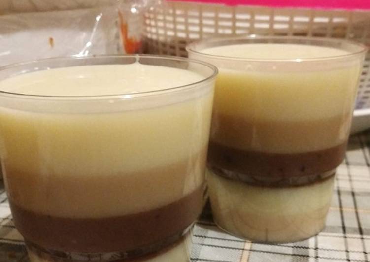 Langkah Mudah untuk Membuat Pudding susu coklat kopi, Lezat Sekali
