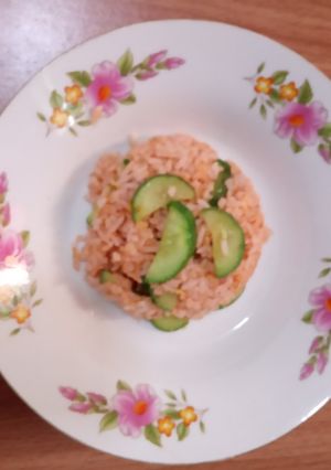 รูปของ ข้าวผัดแตงกวาซอสแดง