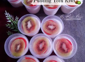 Foto resep Pudding Tofu Kiwi / Pudding Susu