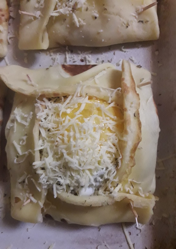 Una foto de Panqueques salados con huevo