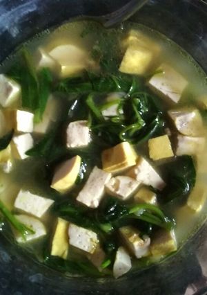 Foto resep Sayur kangkung tahu simple syedap