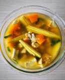 Canh bí đỏ nấu đậu hũ (chay)