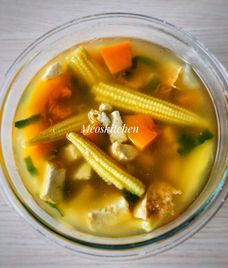 canh bí đỏ đậu