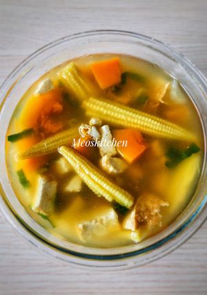 Hình của món Canh bí đỏ nấu đậu hũ (chay).