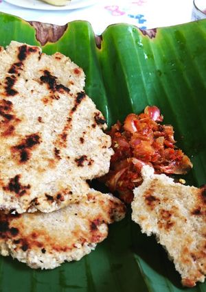 Foto di Pol roti (piadina al cocco) con cipolle in agrodolce di Dinusha