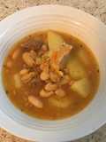 Sopa o guiso de porotos blancos fácil