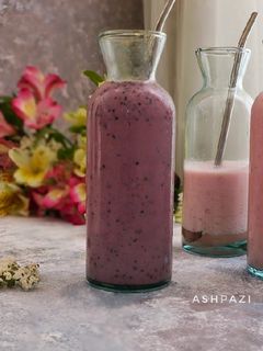 عکسی از دستور اسموتی توت فرنگی و موز