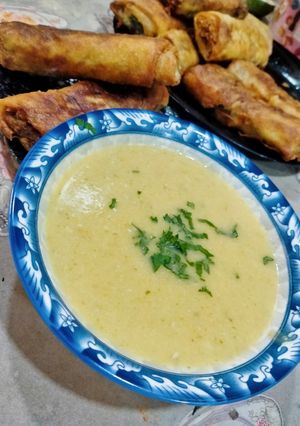صورة لوصفة حساء خضار ساخن 🍲🥣❤️