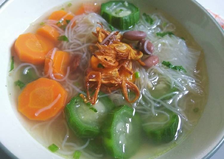 Bagaimana Membuat Sup kacang merah wortel soun oyong(gambas), Menggugah Selera
