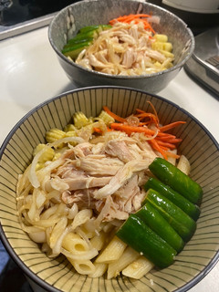 和風雞肉義大利冷管麵 的食譜成品照片