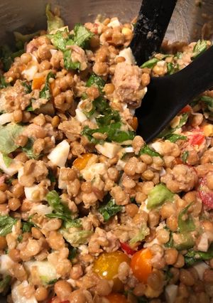 Una foto de Ensalada veraniega de lentejas