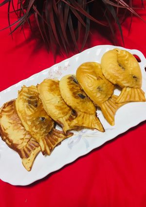Una foto de Japanese Taiyaki 🥣 Pastelitos con forma de Pez  con Rellenos Diferentes !