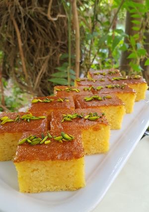 عکسی از دستور کیک خیس کاراملی