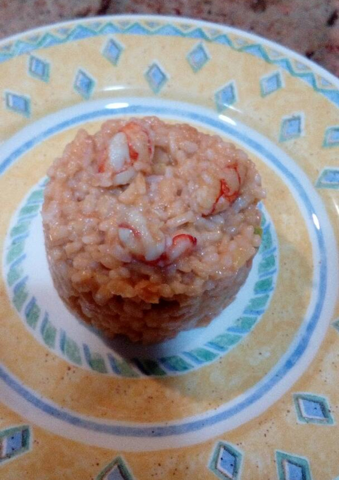 Una foto de Risotto con gambas y calabacines