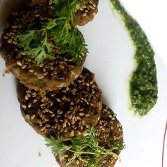 Sesame Soya Tikki A picture of Sesame Soya Tikki .