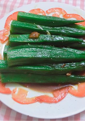 Hình của món Đậu rồng sốt ngọt.