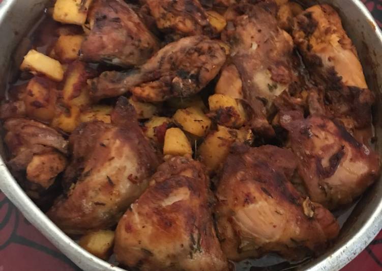 دجاج متبل مع الزعتر البري