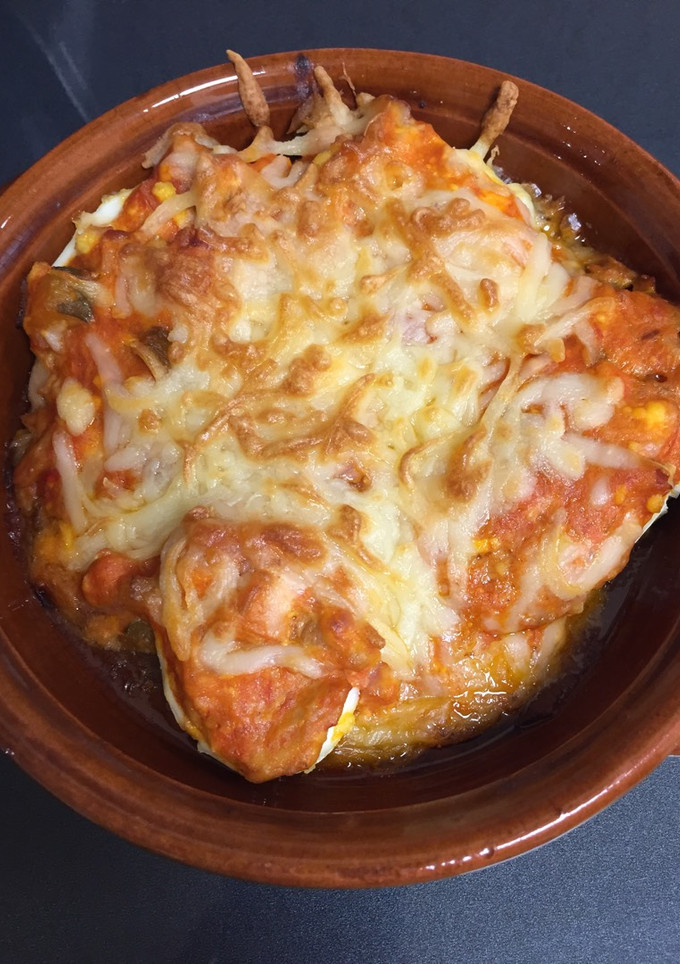 Una foto de Gratinado rápido de huevo