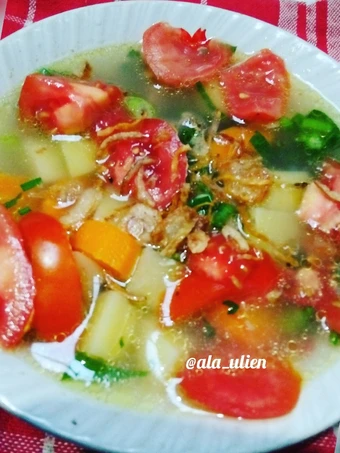 Cara Gampang Menyiapkan Resep Sop buntut sapi ala neng ulien yang Enak Banget