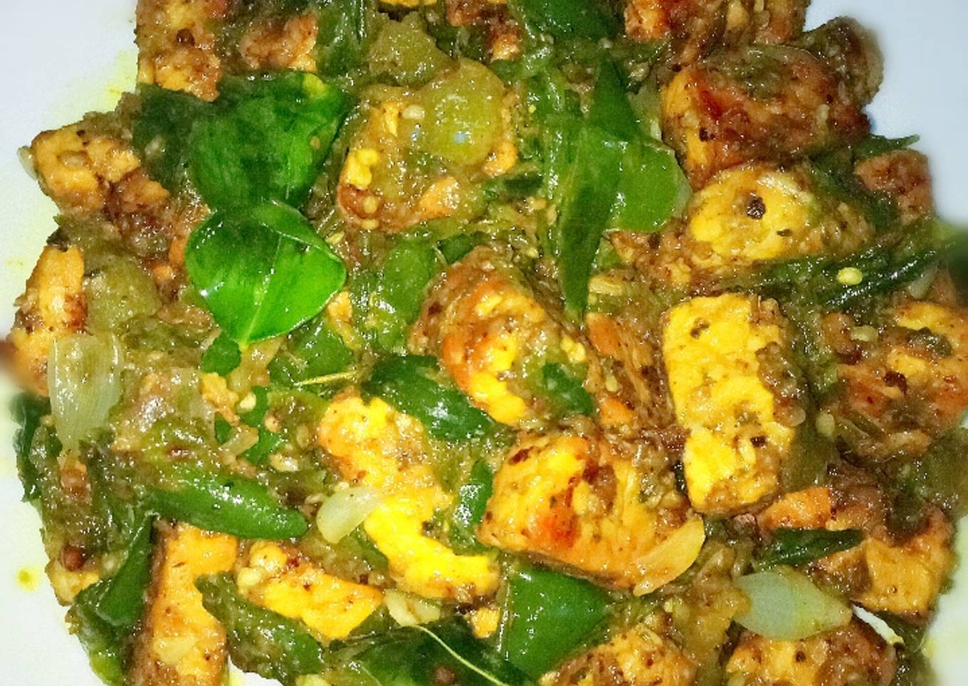 Tempe ungkep cabe ijo