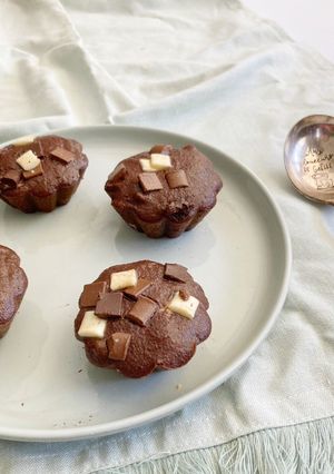 Une photo de Fondant très chocolat sans sucre sans matière grasse
