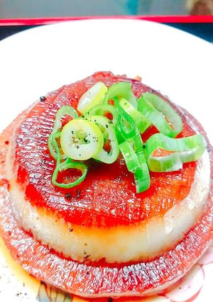 Hình của món Món chay:Củ cải áp chảo kiểu Nhật.