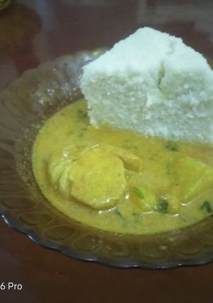 A picture of King fish curry#mystaplefoodcontest#4wkschallenge.