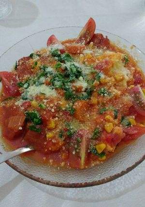 Una foto de Polenta cremosa con Estofado
