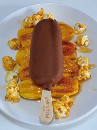 Cara Mudah Membuat Resep Magnum Banana Popcorn Caramel 🧇 yang Enak Banget Anti Ribet, Uenak Banget