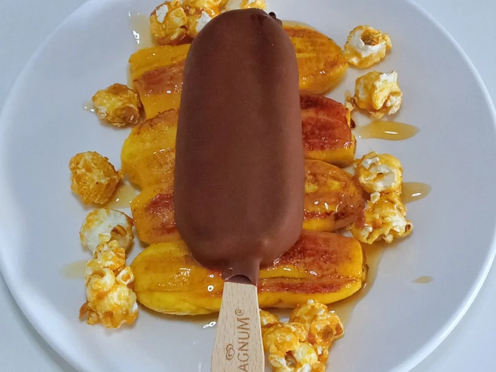Cara Mudah Membuat Resep Magnum Banana Popcorn Caramel 🧇 yang Enak Banget Anti Ribet, Uenak Banget
