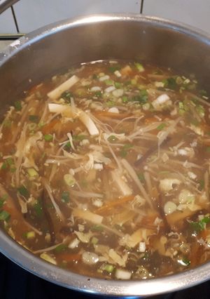 A picture of Hot and Sour Soup.