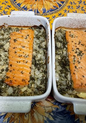 Une photo de Cœur de saumon à la crème d’oseille