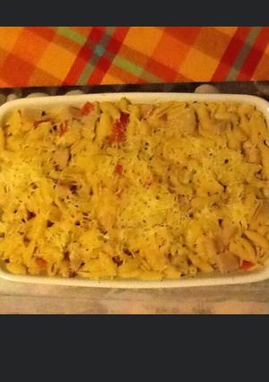 Une photo de Gratin de gnocchis jambon artichaut et 4 fromages