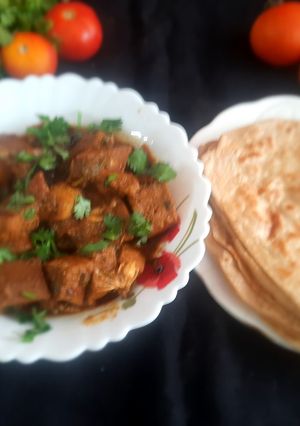A picture of Kathal aloo ki subji.