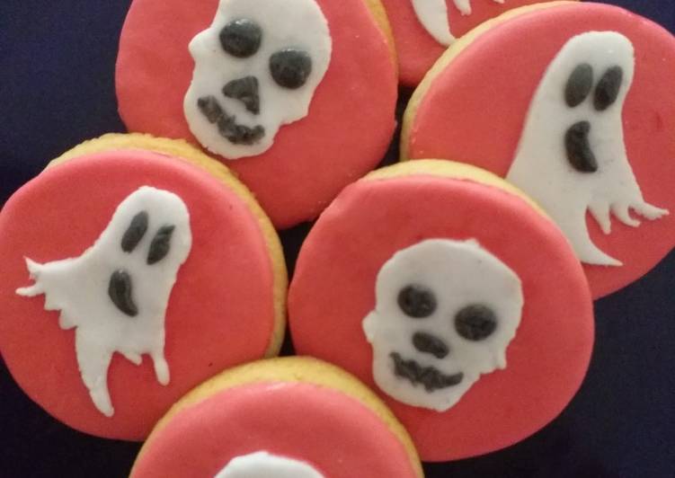 Simple Way to Make Quick Galletas de mantequilla decoradas con fondan para Halloween