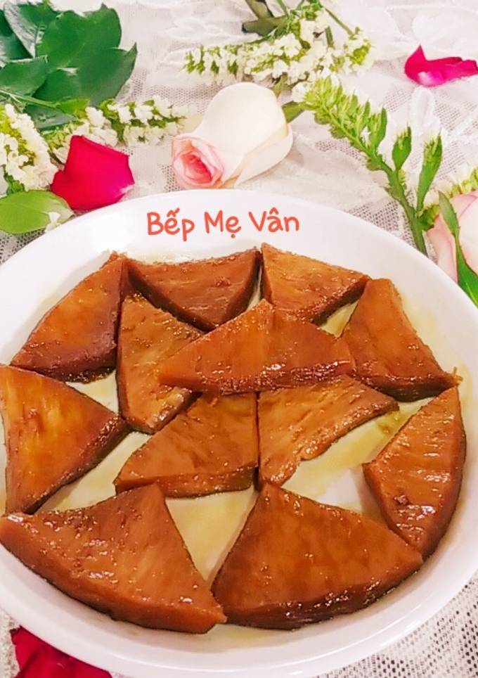 Hình của món Sườn chay rim nước tương.