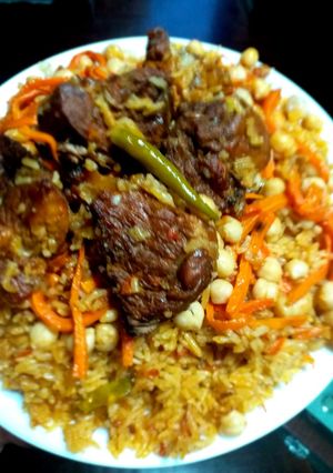 صورة لوصفة رز بخاري 😋