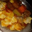 Estofado de carne y ravioles