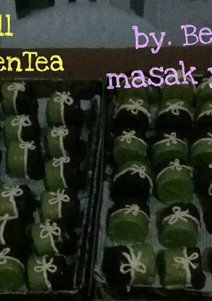 Foto resep Mini roll choco green tea