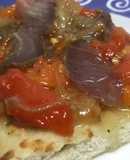 Focaccia con esgarrat y mojama