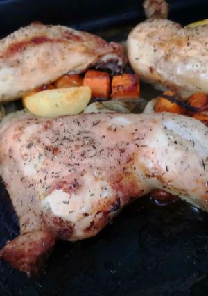 Una foto de Pollo al horno