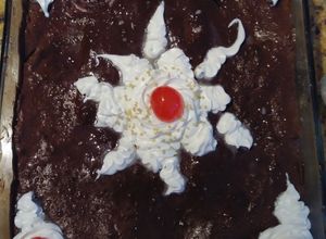 Una foto de Natilla de chocolate con galleticas maría