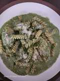 Fusilli con Pollo en Salsa de Cilantro