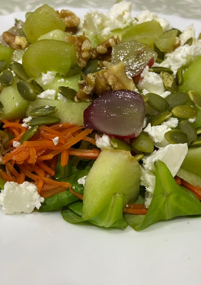Una foto de Ensalada de melón con queso feta