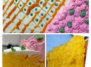 A picture of orange frosting