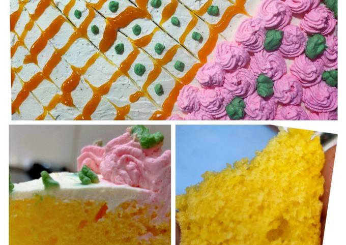 Recipe of Ultimate Orange cake and its icing many tips for beners