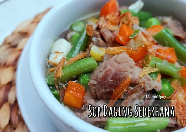 Resep Sop Daging Sederhana Super Lezat