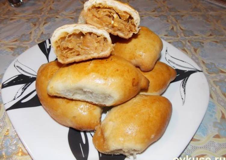 Пирожки с капустой, луком и яйцом пошаговый рецепт с