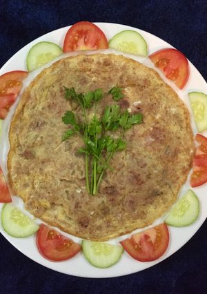 Hình của món Trứng chiên pate.