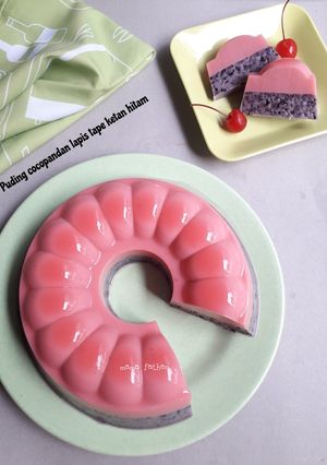 Foto resep Puding cocopandan lapis tape ketan hitam